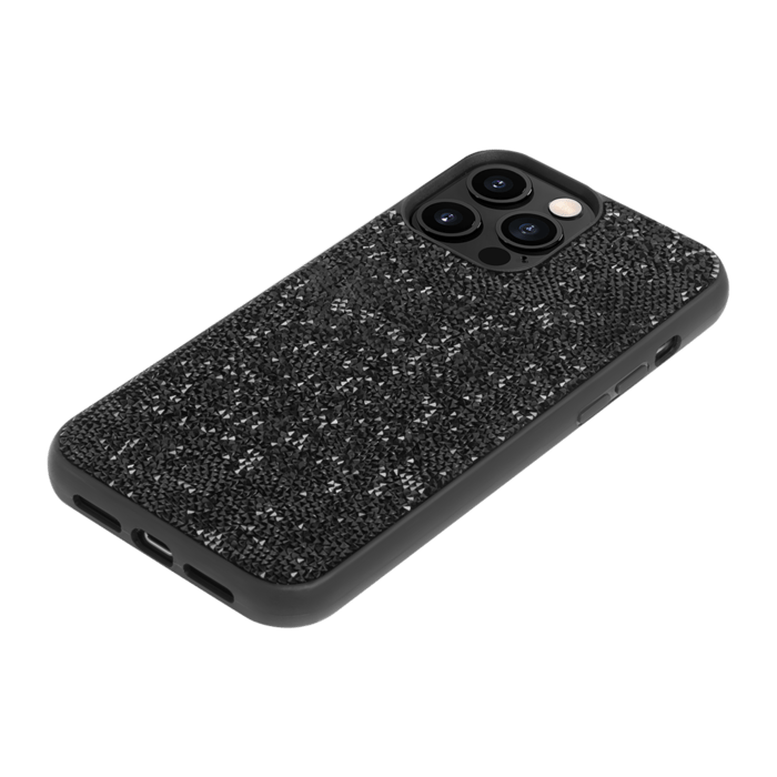 Coque Bling Strass pour Apple iPhone 13 Pro Max, Minuit Noir