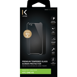 Protection d'&eacute;cran premium en verre tremp&eacute; pour HTC One X9, Transparent