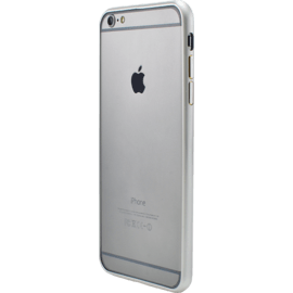 Bumper arrondi m&eacute;tallique pour Apple iPhone 6 Plus, Argent lisse