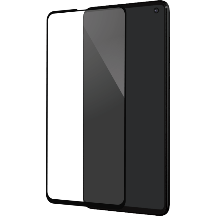 Protection d'écran en verre trempé (100% de surface couverte) pour Samsung Galaxy S10e, Noir