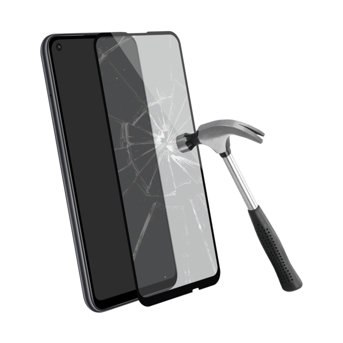 Protection d'écran en verre trempé (100% de surface couverte) pour Huawei P40 lite E, Noir