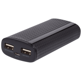 Batterie Externe Fashionista, 5600 mAh, Noir Graphite