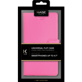 Coque clapet Universelle pour Smartphone (jusqu &agrave; 4.7 pouce), Rose Fandango