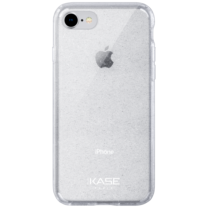 Coque hybride &eacute;tincelante invisible pour iPhone Apple 7/8/SE 2020/SE 2022, Transparente