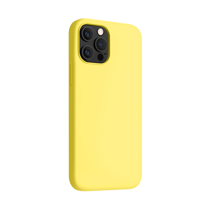 Coque antichoc en gel de silicone doux pour Apple iPhone 12/12 Pro, Jaune Limonade