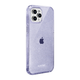 Coque hybride &eacute;tincelante invisible pour iPhone Apple 12/12 Pro, Violet