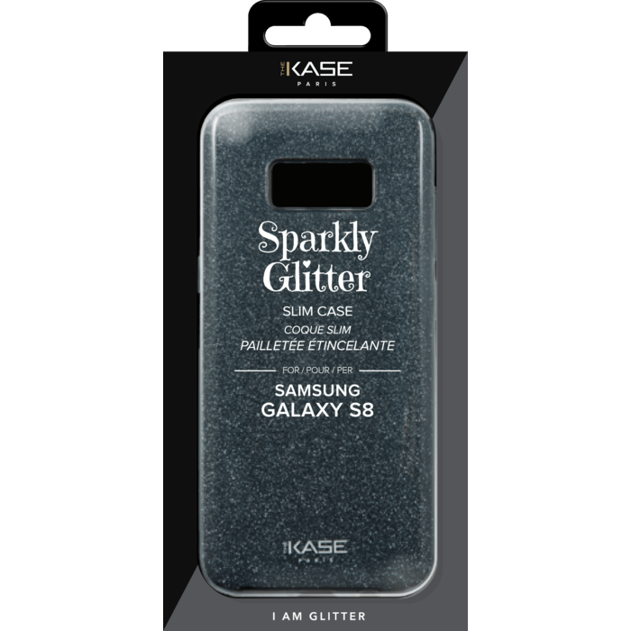 Coque slim&nbsp;paillet&eacute;e &eacute;tincelante pour Samsung Galaxy S8, Noir