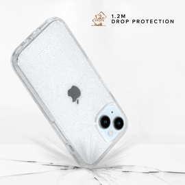 Coque hybride &eacute;tincelante invisible GEN 2.0 pour Apple iPhone 15, Transparente
