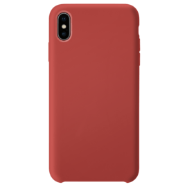 Coque en Gel de Silicone Doux pour Apple iPhone XS Max, Rouge Ardent