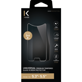 Protection d&rsquo;&eacute;cran premium en verre tremp&eacute; universel (5.3-5.5 pouces)