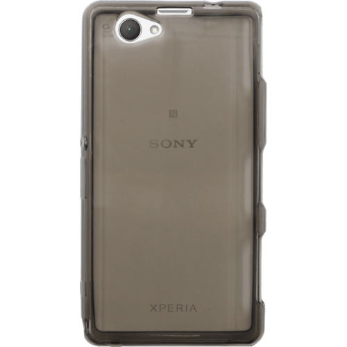 Coque silicone pour Sony Xperia Z1 Compact, Gris Transparent