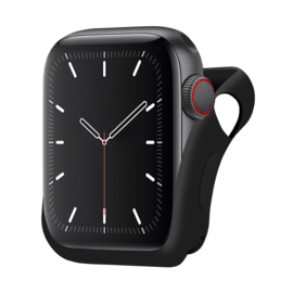 Coque en gel de silicone doux pour Apple Watch Series 4/5 40mm, Noir satin