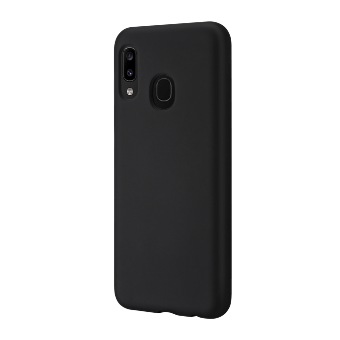 Coque en Gel de Silicone Doux pour Samsung Galaxy A20e, Noir satin