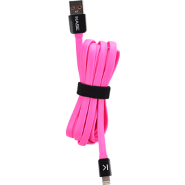 C&acirc;ble Lightning Plat vers USB (2m), Rose Bonbon