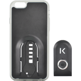 Coque selfie avec d&eacute;clencheur &agrave; distance Bluetooth pour iPhone 6/6s, Satin Noir