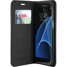 Case Rhinestone Bling Wallet case for Samsung Galaxy S7 Edge, Midnight Black