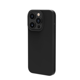 Coque antichoc en gel de silicone doux pour Apple iPhone 13 Pro, Noir satin