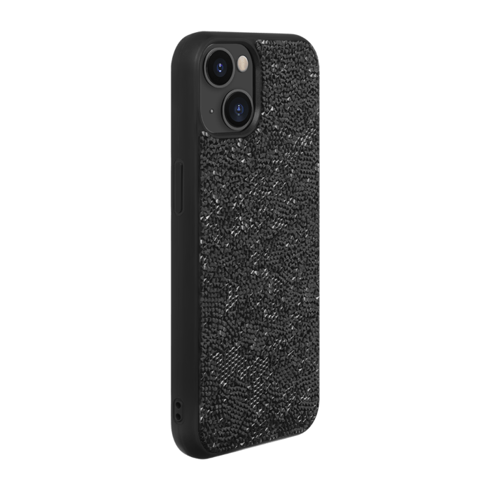 Coque Bling Strass pour Apple iPhone 14, Minuit Noir