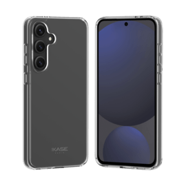 Coque hybride invisible fabriqu&eacute;e &agrave; 83 % de plastique recycl&eacute; pour Samsung Galaxy S24 FE 5G, Transparente