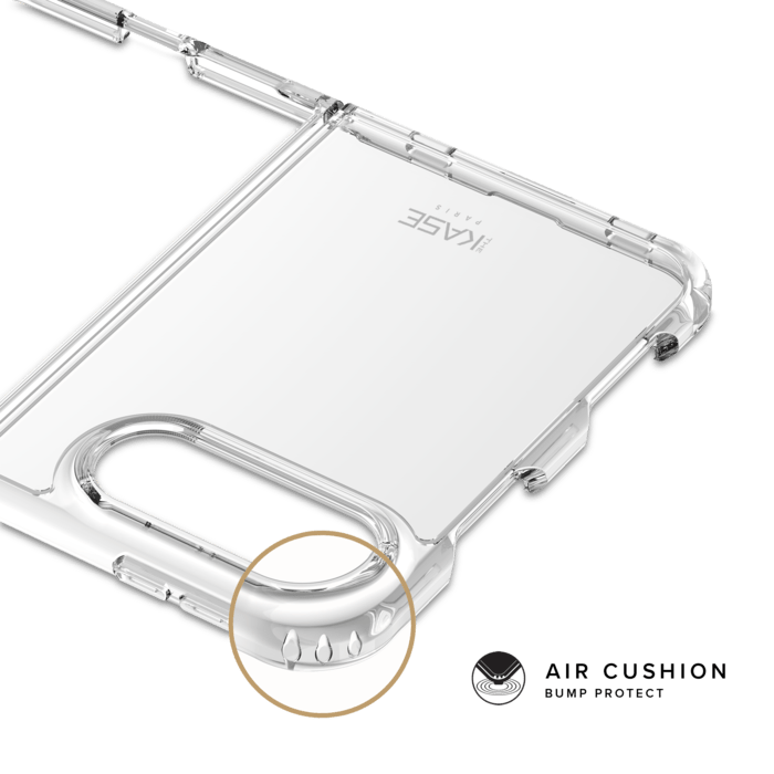 Coque hybride invisible fabriqu&eacute;e &agrave; 83 % de plastique recycl&eacute; pour Apple iPhone Duo, transparente