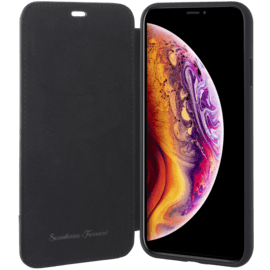 Case Ferrari Quilted Genuine Leather Flip Case for Apple iPhone XS Max, Black