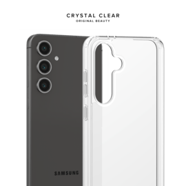 Coque hybride invisible fabriqu&eacute;e &agrave; 83 % de plastique recycl&eacute; pour Samsung Galaxy S24 FE 5G, Transparente