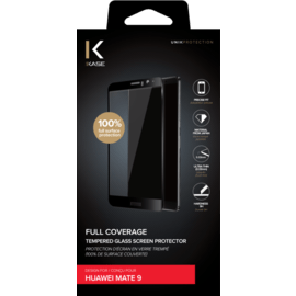 Protection d'&eacute;cran en verre tremp&eacute; (100% d surface couverte) pour Huawei Mate 9, Noir