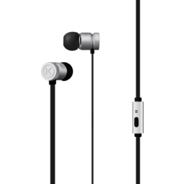 Case High-Clarity Noise Isolating In-Ear Headphones, Silver