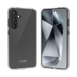 Coque hybride invisible fabriqu&eacute; avec 83% de plastique recycl&eacute; pour Samsung Galaxy S24 5G, Transparente