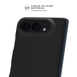 Coque en gel de silicone doux pour 55% de plastique recycl&eacute; Apple iPhone Duo, Noir satin