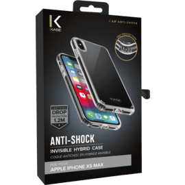 Custodia ibrida invisibile anti-shock per Apple iPhone XS Max, trasparente