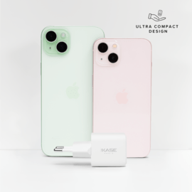 Chargeur Mural Double Port Supreme PowerLite GaN Fabriqué Avec du 100% Plastique Recyclé - 25W (PPS), Blanc