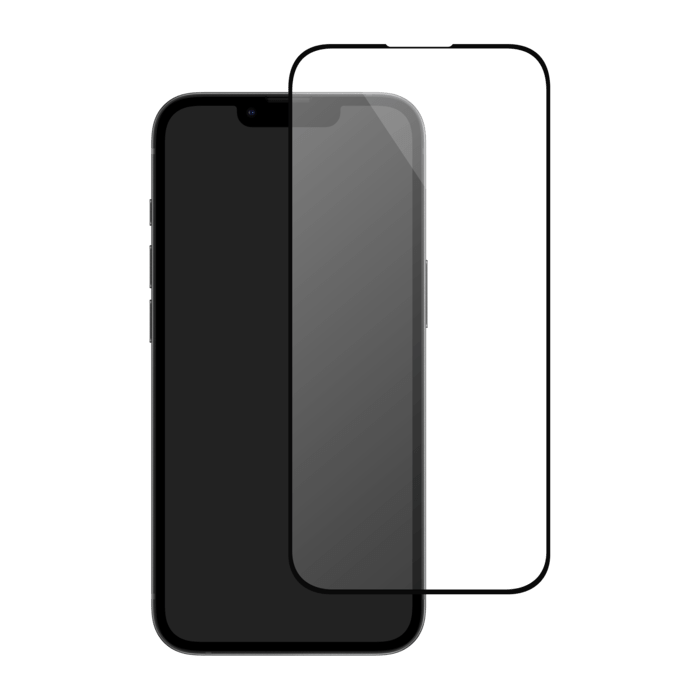 Protection d'&eacute;cran en verre tremp&eacute; (60% verre tremp&eacute; recycl&eacute;) pour Apple iPhone 13/13 Pro/14/16e/17e, Noir