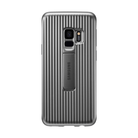 Case Coque renforc&eacute;e avec fonction Stand Silver Galaxy S9