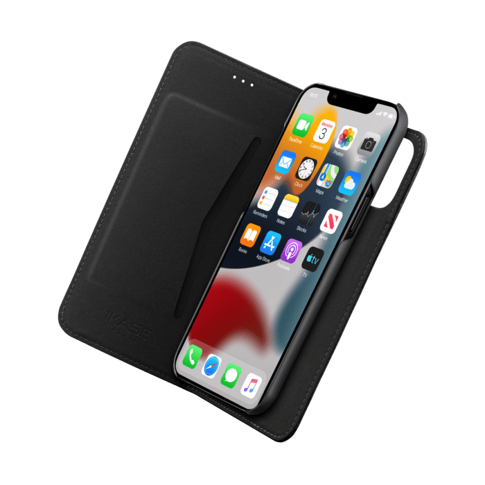 (O)2-in-1 GEN 2.0 Magnetic Slim Wallet & Case for Apple iPhone 13 Pro, Black
