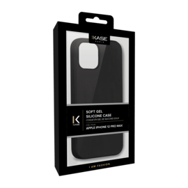 Coque en Gel de Silicone Doux pour iPhone 12 Pro Max, Noir satin