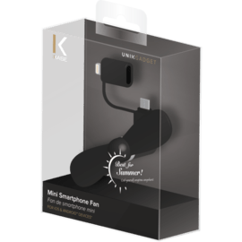 Mini ventilateur de smartphone (Pour les appareils iOS et Android™), Noir