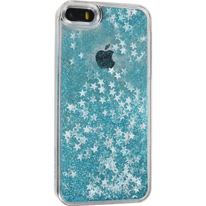 Bling Bling Coque Paillet&eacute;e pour Apple iPhone 5/5s/5C/SE, Bleu Neige