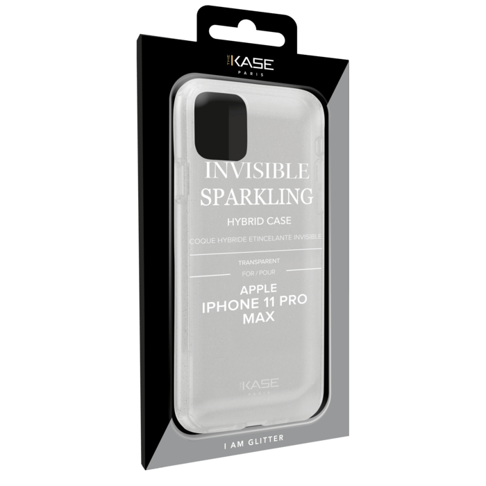 Coque hybride étincelante invisible pour iPhone Apple 11 Pro Max, Transparente