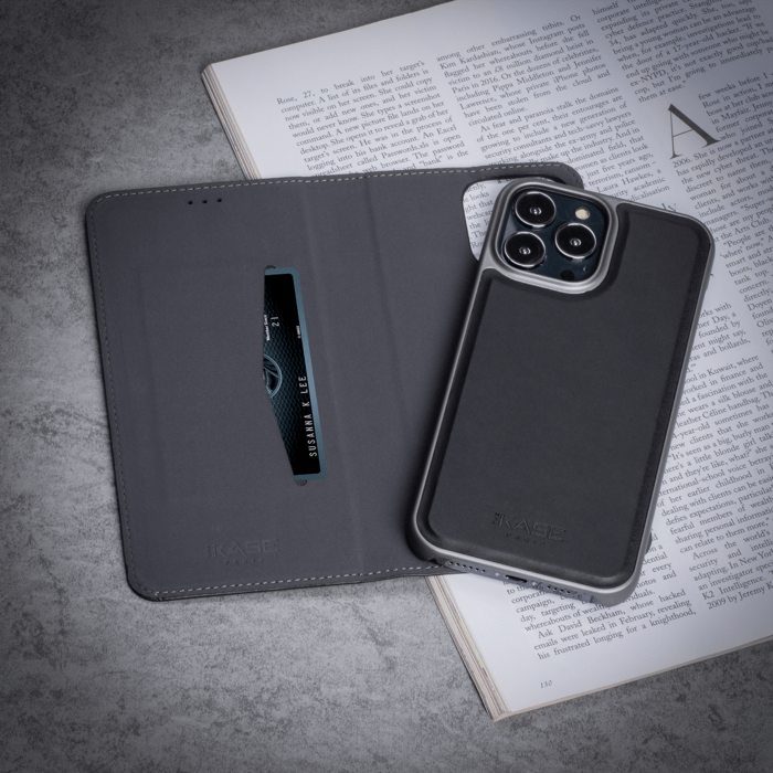 &Eacute;tui et Coque slim magn&eacute;tique 2-en-1 GEN 2.0 pour Apple iPhone 13 Pro Max, Noir