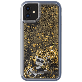 Case Karl Lagerfeld Bling Bling Glitter Floating Charms case for Apple iPhone 11, Gold