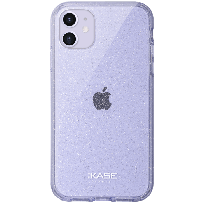 Coque hybride &eacute;tincelante invisible pour iPhone Apple 11, Violet