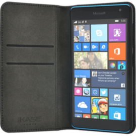 Coque clapet avec pochettes CB pour Nokia Lumia 535, Noir
