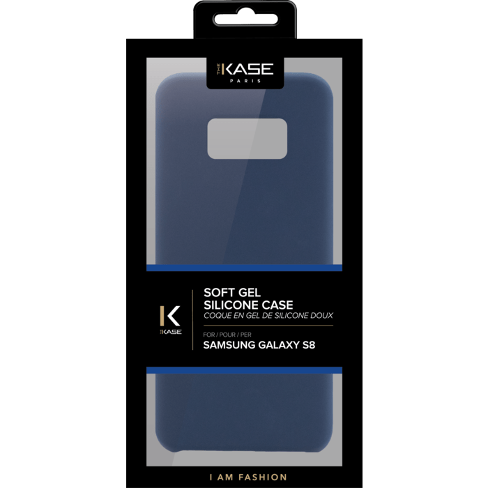 Coque en Gel de Silicone Doux pour Samsung Galaxy S8, Bleu Marine
