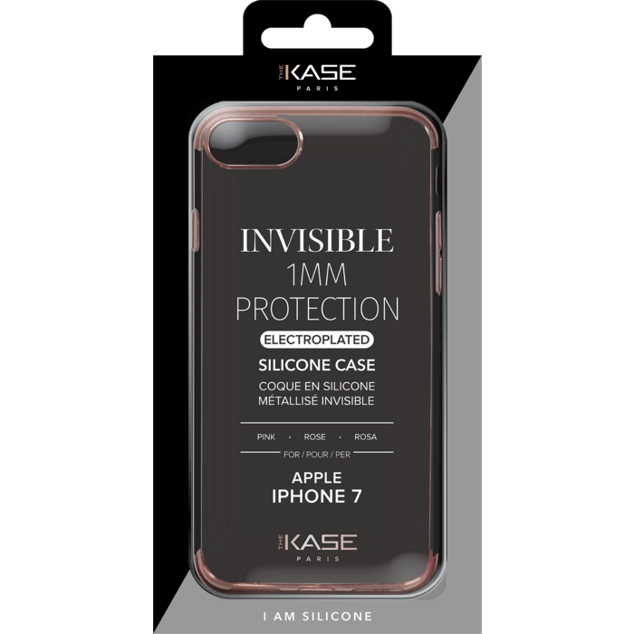 &Eacute;tui m&eacute;tallique invisible pour Apple iPhone 6/6s/7/8/SE 2020, rose