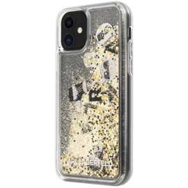 Custodia charms galleggiante con glitter Bling Bling Karl Lagerfeld per Apple iPhone 11, oro