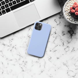 (O) Coque antichoc en gel de silicone doux pour Apple iPhone 12/12 Pro, Bleu Lilas
