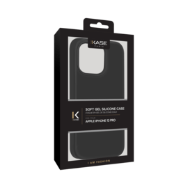 Coque en Gel de Silicone Doux pour Apple iPhone 13 Pro, Noir satin