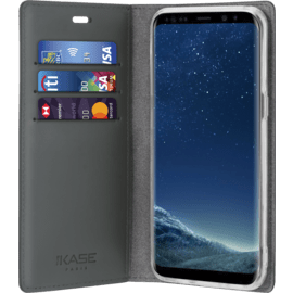 Case Diarycase Genuine Leather flip case with magnetic stand for Samsung Galaxy S8+, Lizard Black