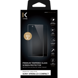 Protection d'&eacute;cran premium en verre tremp&eacute; pour Sony Xperia Z3 Compact, Transparent